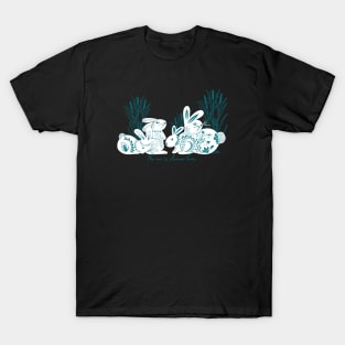 The Air Is Cleaner Here - Calm Rabbits White Version T-Shirt